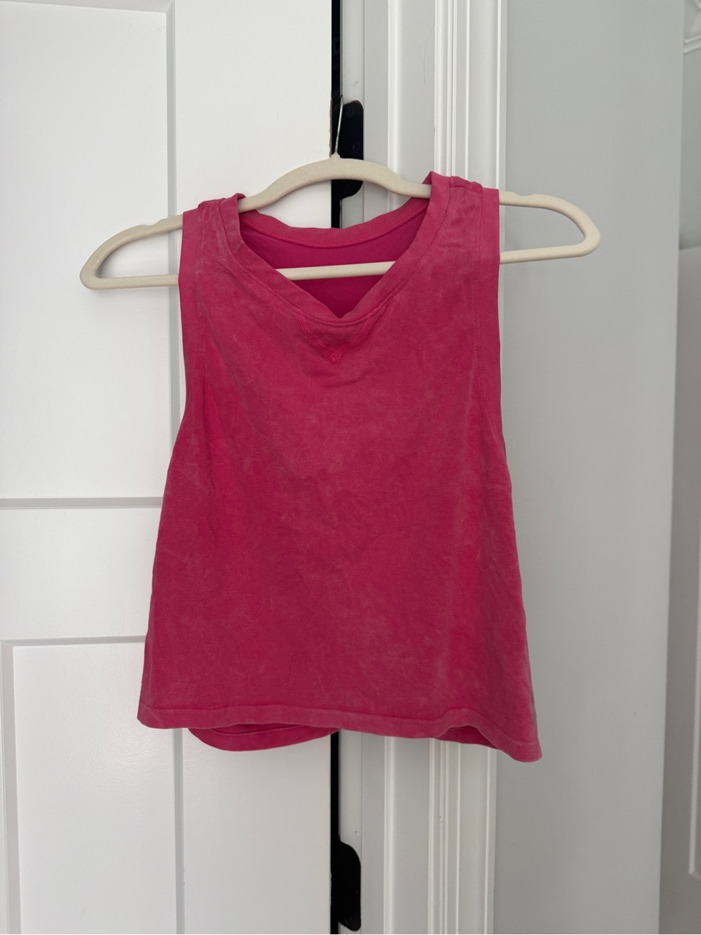 Free people pink movement sleeveless muscle tee